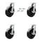 Service Caster 10'' Heavy Duty Phenolic Wheel Caster Set with Brakes and Swivel Locks, 4PK CRAN-SCC-KP92S1030-PHR-SLB-BSL-4 - alternate 1